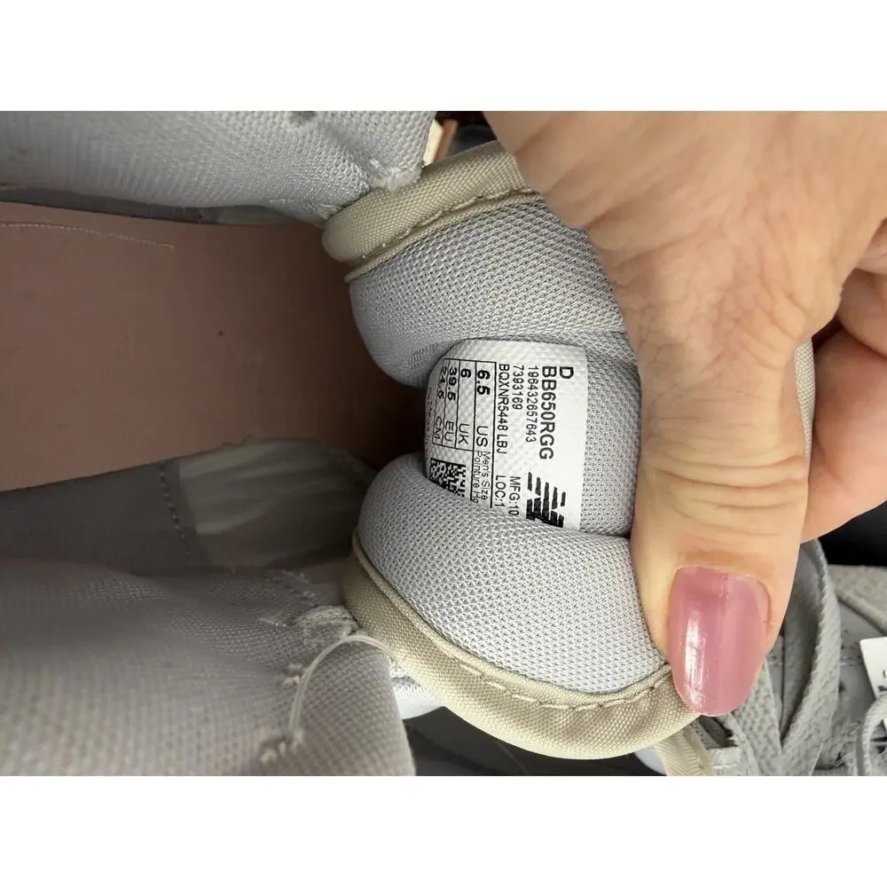 New Balance 650R BB650RGG Gray High Top Sneakers Men 6.5 Women 8 NWT Defect
